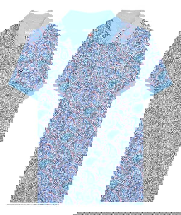 Lambretta Mens Classic Paisley Print Mod Retro Ska Casual Polo