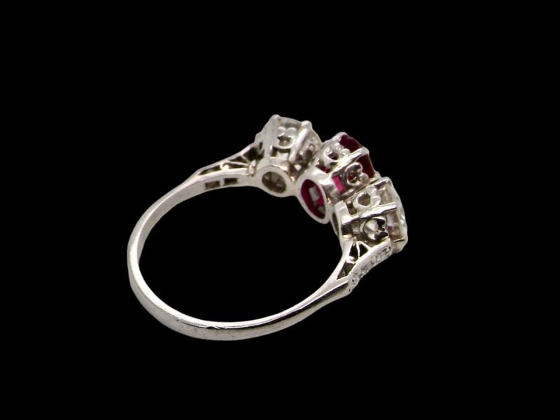 A fine early 20th century Ruby and Diamond Ring rear view