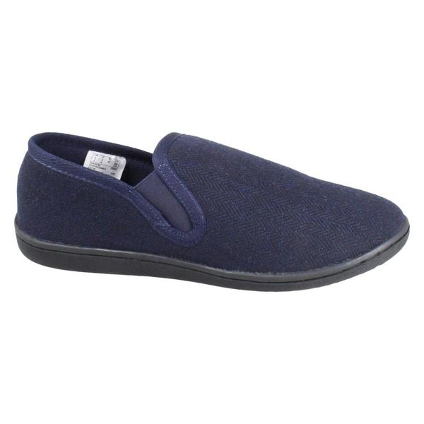 Clarks Mens Clarks Textile Slip On Twin Gusset Slippers King Ease