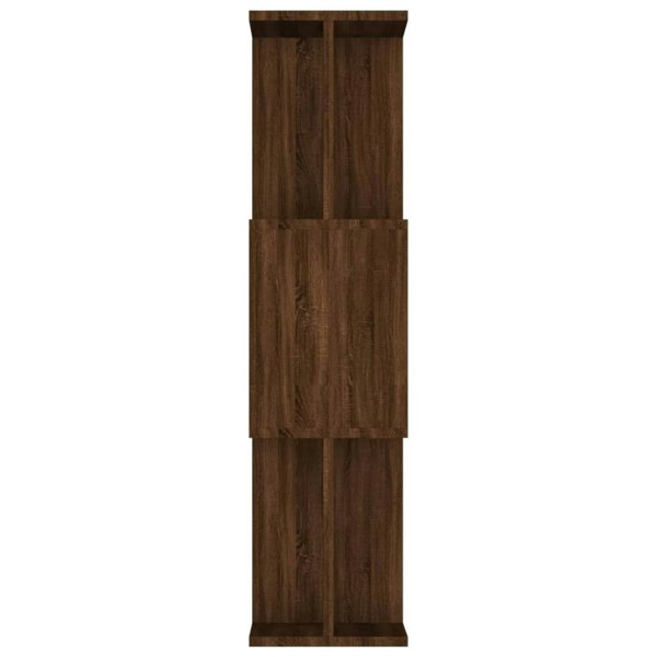 Berkfield Book Cabinet/Room Divider Brown Oak 80x24x96 cm Engineered Wood