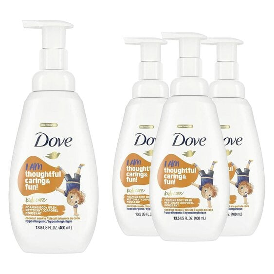 Dove Kids Care Body Wash Coco Cookie Hypoallergenic Shower Gel 400ml 4 Pack