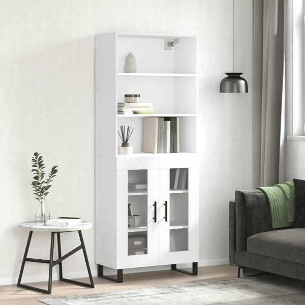 Berkfield Highboard White 69.5x34x180 cm Engineered Wood