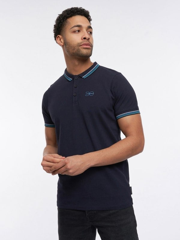 Crosshatch Vellamort Polo Navy