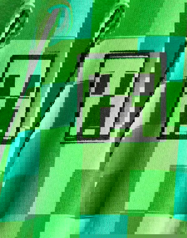 Minecraft Boys Green Creeper Placement Print Hoodie