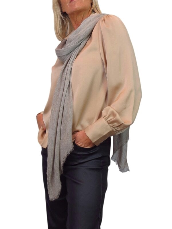 Paulo Due Lightweight Two Tone Crinkle Shawl Scarf