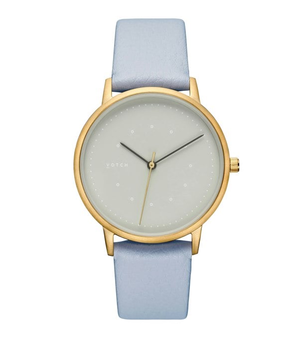 Votch Gold and Light Blue with Grey Watch | Lyka