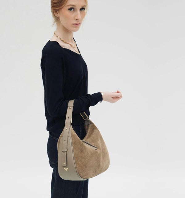 Apatchy London The Charlie Mushroom Suede Bag