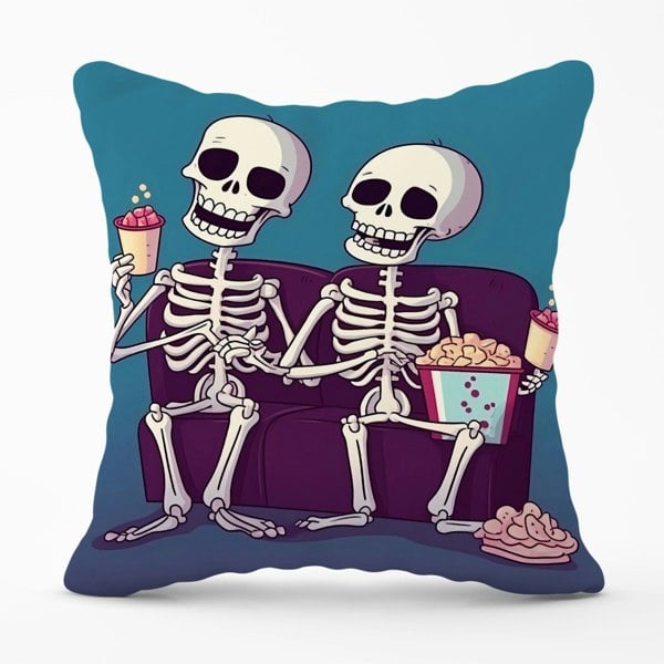 Warren Reed Skeletons At The Cinema Cushions