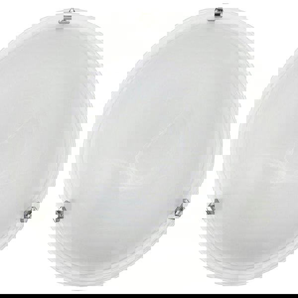 Wall Flush Ceiling Light Colour Chrome Shade Glass Alabaster Bulb E27 2x60W Loops