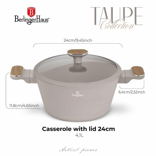 Berlinger Haus Casserole 24 cm  Berlinger Haus BH8339 | Taupe Nordic