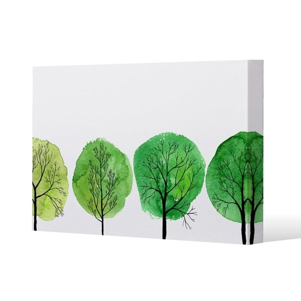 Benjamin Tate Design Trees Slim Style Canvas Print  70x100cm , 15mm Slim Real wood.