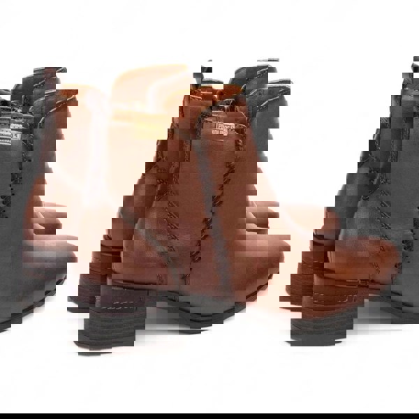 Pikolinos Malaga - Women’s Brown Mid Heel Zip Leather Ankle Boots