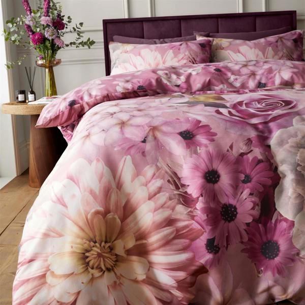 RHS Rosemoor Floral Pink Duvet Cover Set