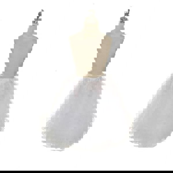 Girls Triple Layered White Petticoat on a mannequin