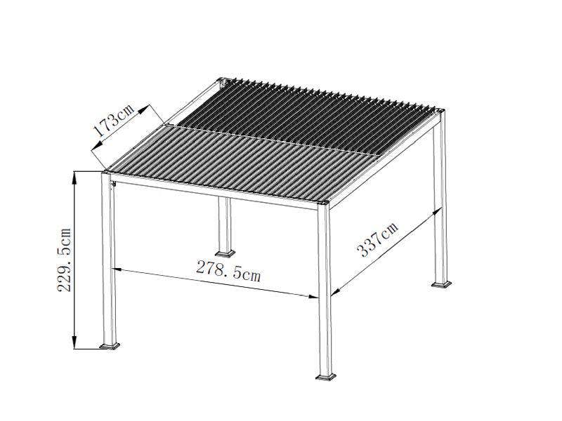 Ocean Designs Faro 3m x 3.6m Free Standing Pergola