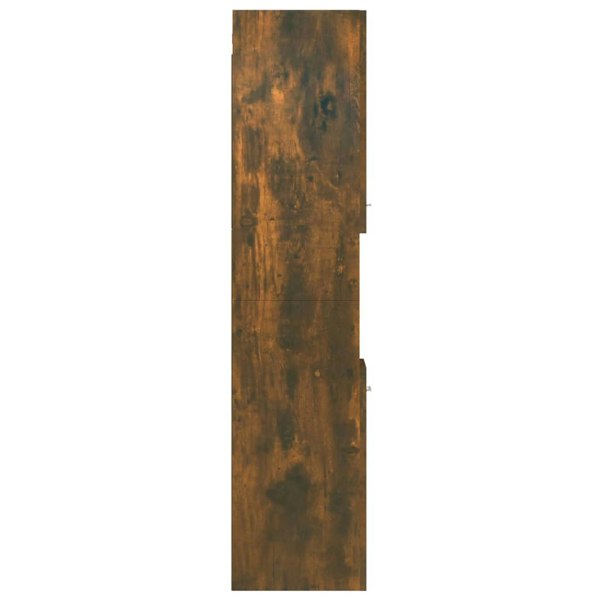 Berkfield Bathroom Cabinet Smoked Oak 30x30x130 cm Engineered Wood