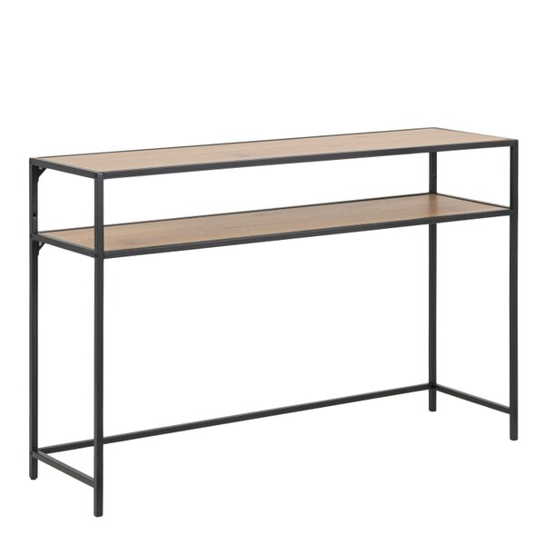 Wyld Haus El Paso Black Metal and Wild Oak Veneer Console Table