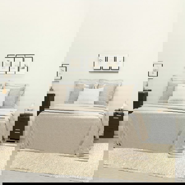 Furniture To Go Pepe Bedside 2 Drawers in Black