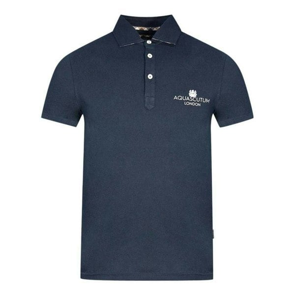 Aquascutum Unisex Adult London Bold Logo Polo Shirt - Navy
