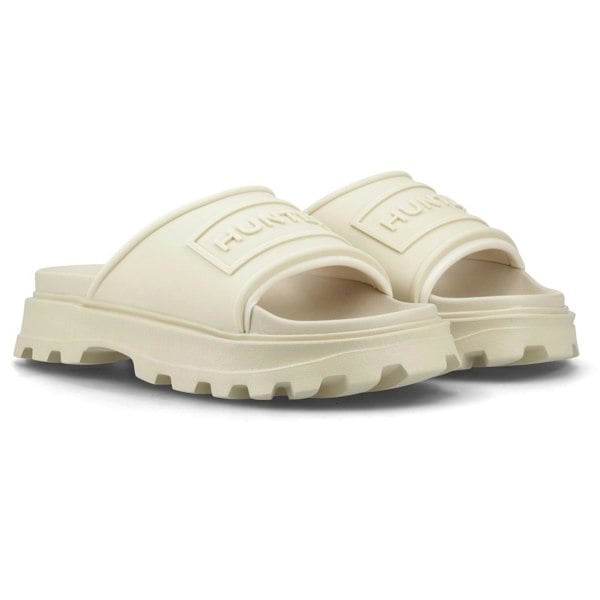 Hunter Moulded Stacked Slider Polyester Women's Gravel Slides