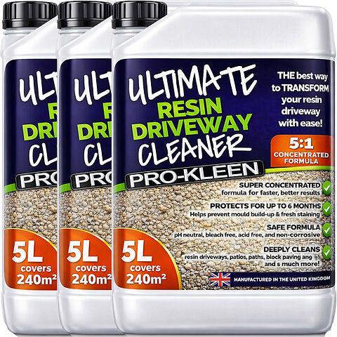 ProKleen Pro-Kleen Resin Driveway Cleaner 15L Simply Spray and Walk Away Free From Acid and Bleach Concentrated