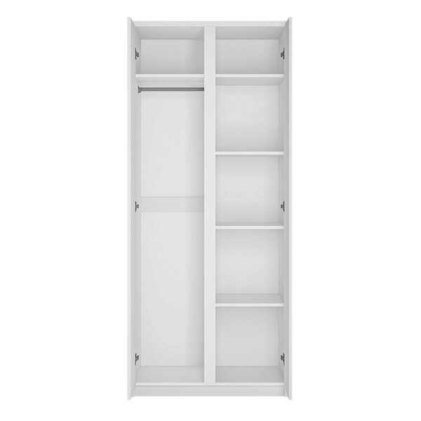 Wyld Haus Hemingway White Wooden 2 Door Bedroom Wardrobe