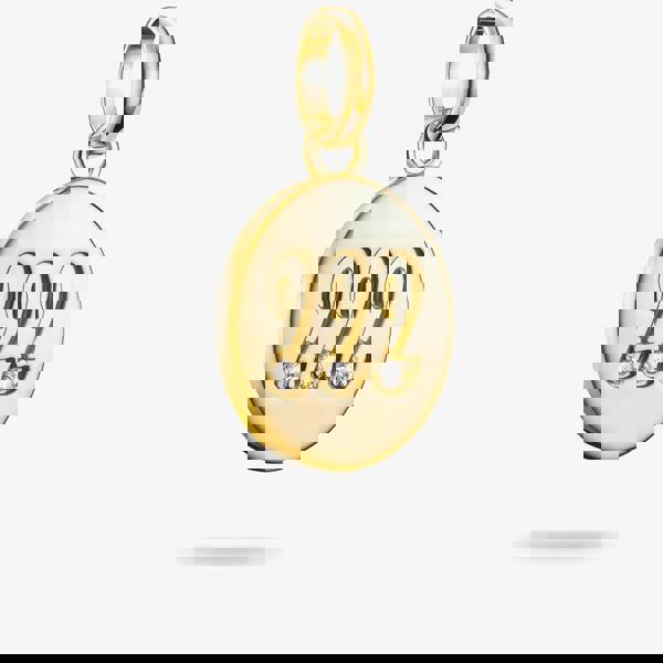 THOMAS SABO Charm Club Connect Gold Plated 222 Angel Number Charm CC1249-414-14