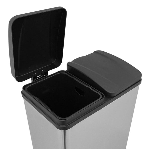 Monstershop 60L Dual Pedal Bin In Stainless Steel