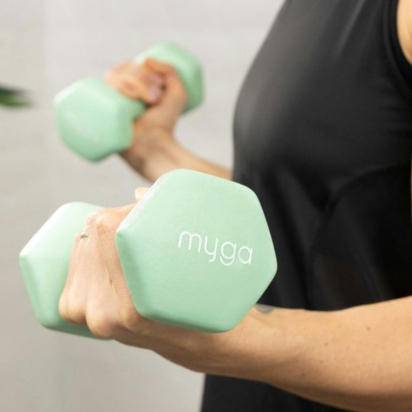 Myga Hex Dumbbell Pairs: 1kg to 10kg