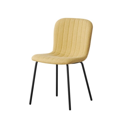 Set of 4 Teddy Faux Fur Stitched Design Dining Chairs Bella