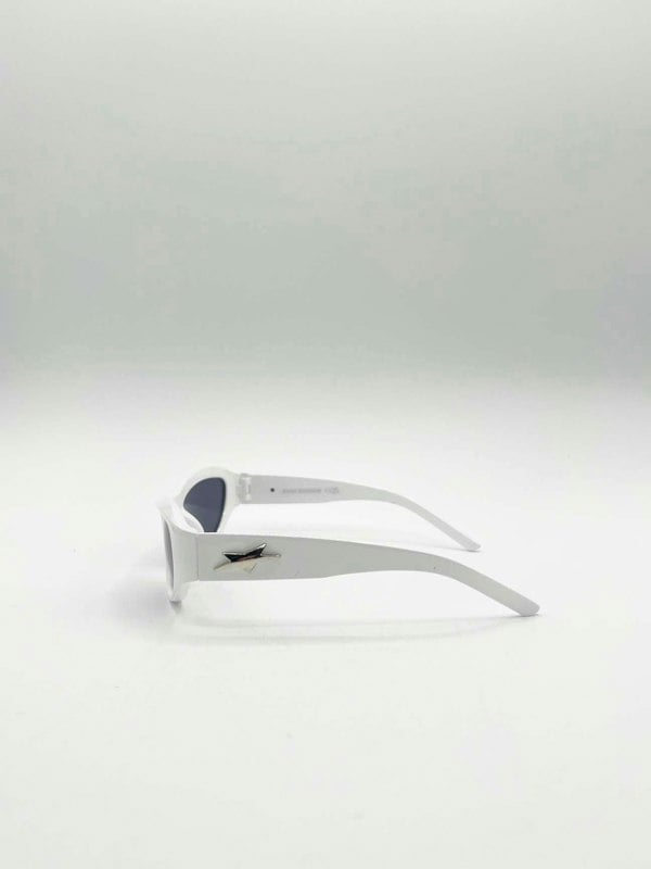 SVNX Star Racer Sunglasses in White