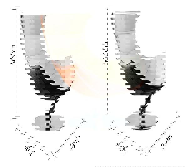 Russell Lobster Chair, With Ottoman, Walnut Texture, Armchair-Rit Concept-Rit Concept