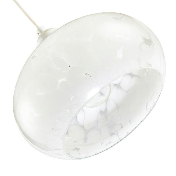 Designer Opal White Snowflake Domed Glass Pendant Ceiling Light Shade Image 5