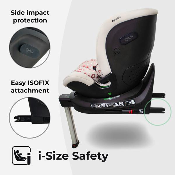 My Babiie MBCS400 Group 0+/1/2/3 iSize Car Seat - Blush Leopard