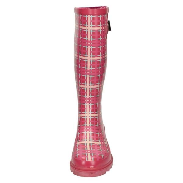 Spot On Ladies Spot On Tartan Print Wellington Boots