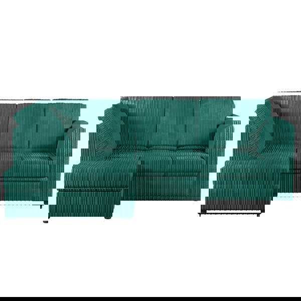 Furnishings For Less Luxor Cord Fabric 4 Seater Corner Sofa Full Back
