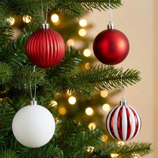Garden Greatness Vibrant Candy Cane Christmas Tree Baubles