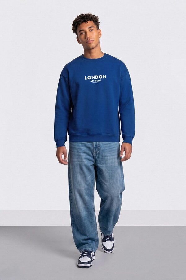 London Attitude Oversized Dragon Graphic Sweatshirt