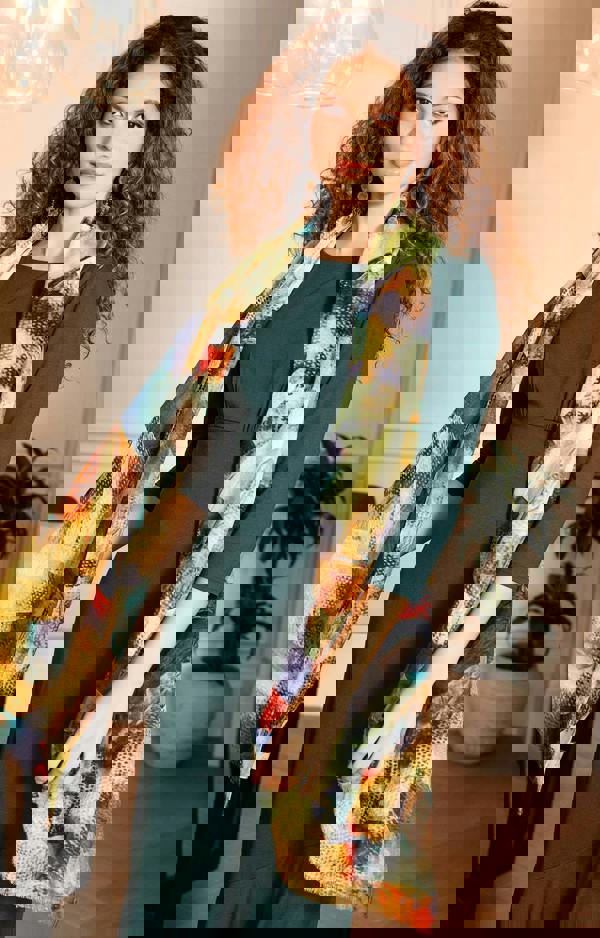 Alie Street London Mariselle Silk Wool Scarf - Azure Muse