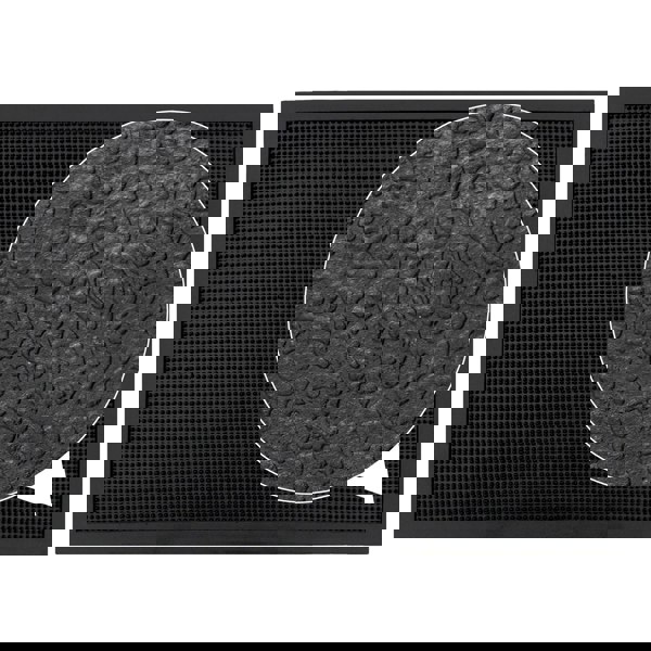 JVL Orion Scraper Rubber Pin Doormat, 60x80cm