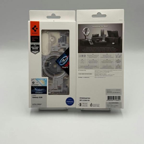 Spigen Ultra Hybrid Mag Case with MagFit for Samsung Galaxy S26 6.3" Zero One White - ACS10737