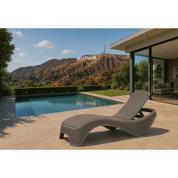 Centurion Supports MALDIVES Grey Prestigious Outdoor Rattan-Style Adjustable Sun Lounger Pair