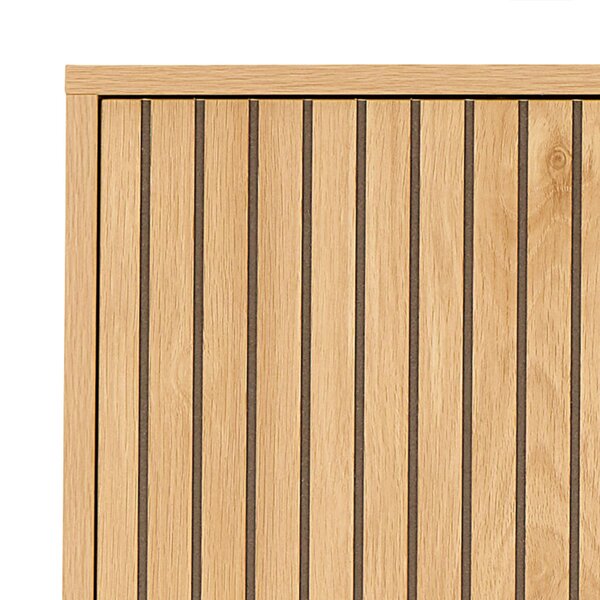 Wyld Haus Jaipur Cabinet 2 Doors 3 Shelves With Oak Lamella Front