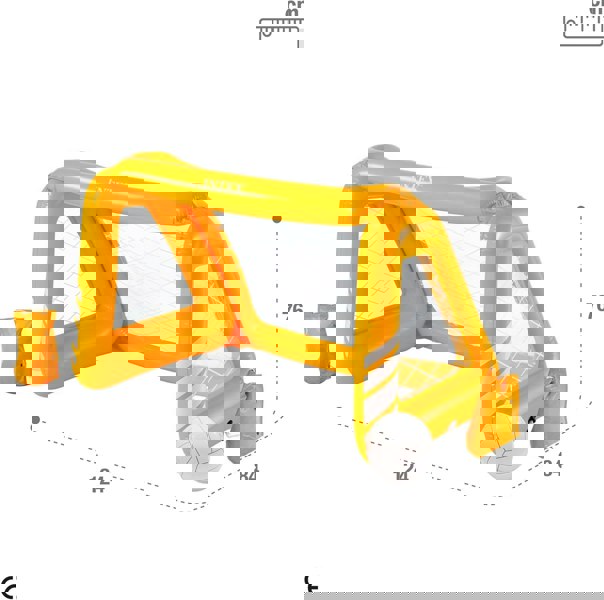 Fun Goals Game - Aufblasbares Wasserballspiel - Wasserballnetz - 140 X 89 X 81 Cm