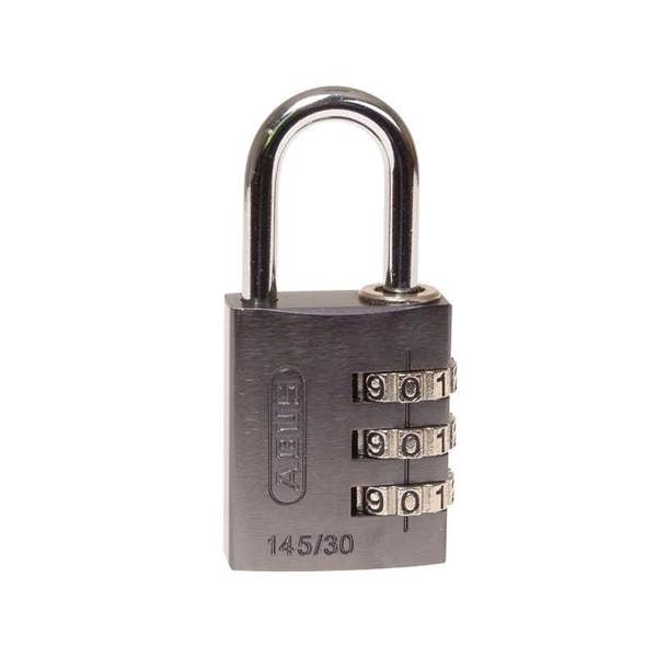 Abus Mechanical 145 Series Aluminium Combination Padlock - Titanium - 
