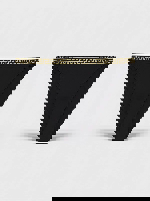 Versace Greca Border Bikini Bottoms Black
