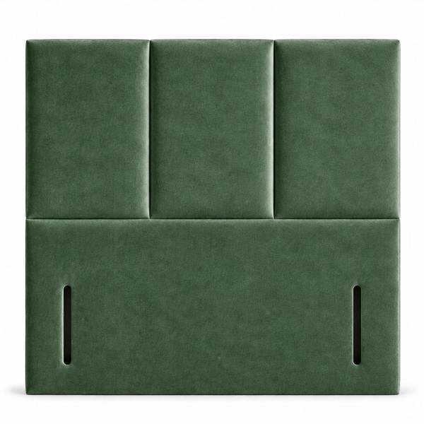 Great British Beds Three Panel Headboard - Green Plush