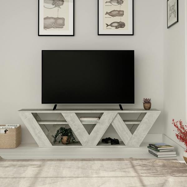 Decortie Ralla Modern TV Unit with Shelves 65" 158cm