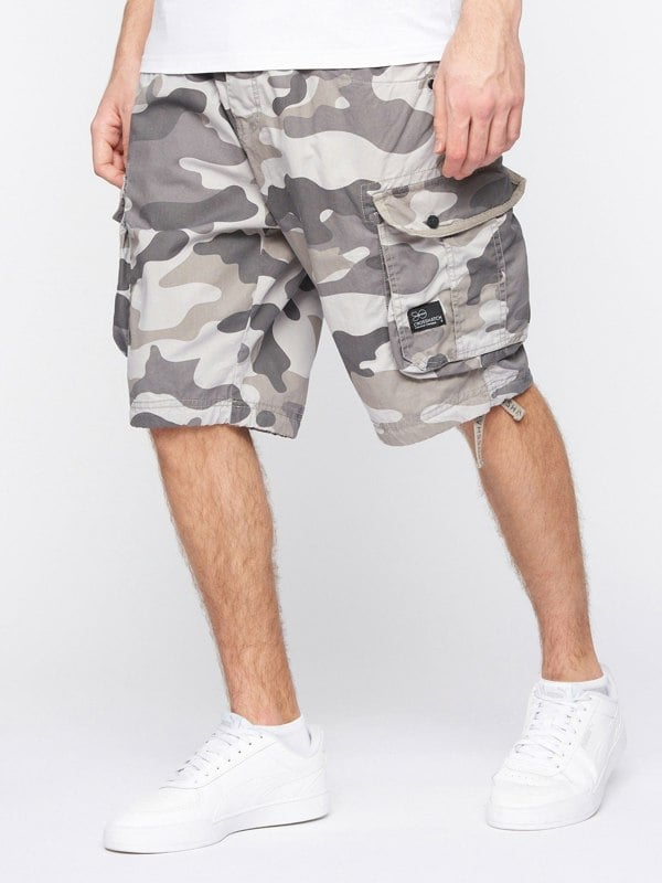 Crosshatch Jimster Shorts Charcoal Camo