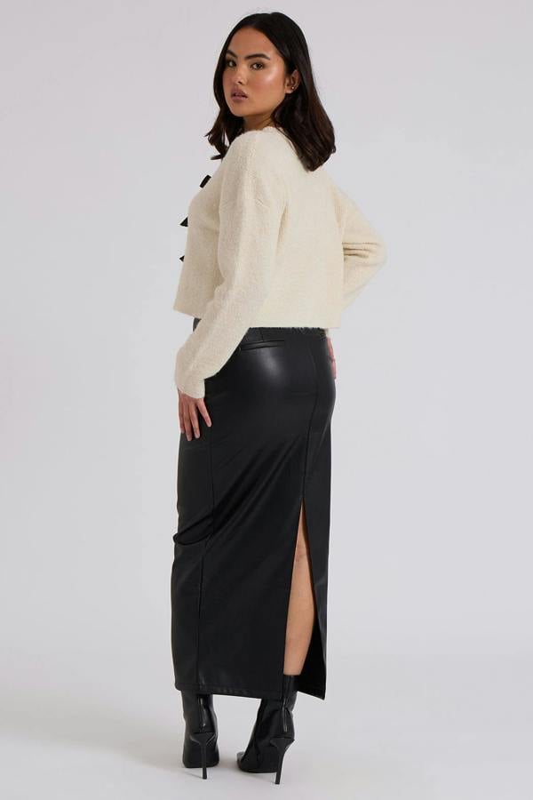 Urban Bliss PU Split Back Skirt